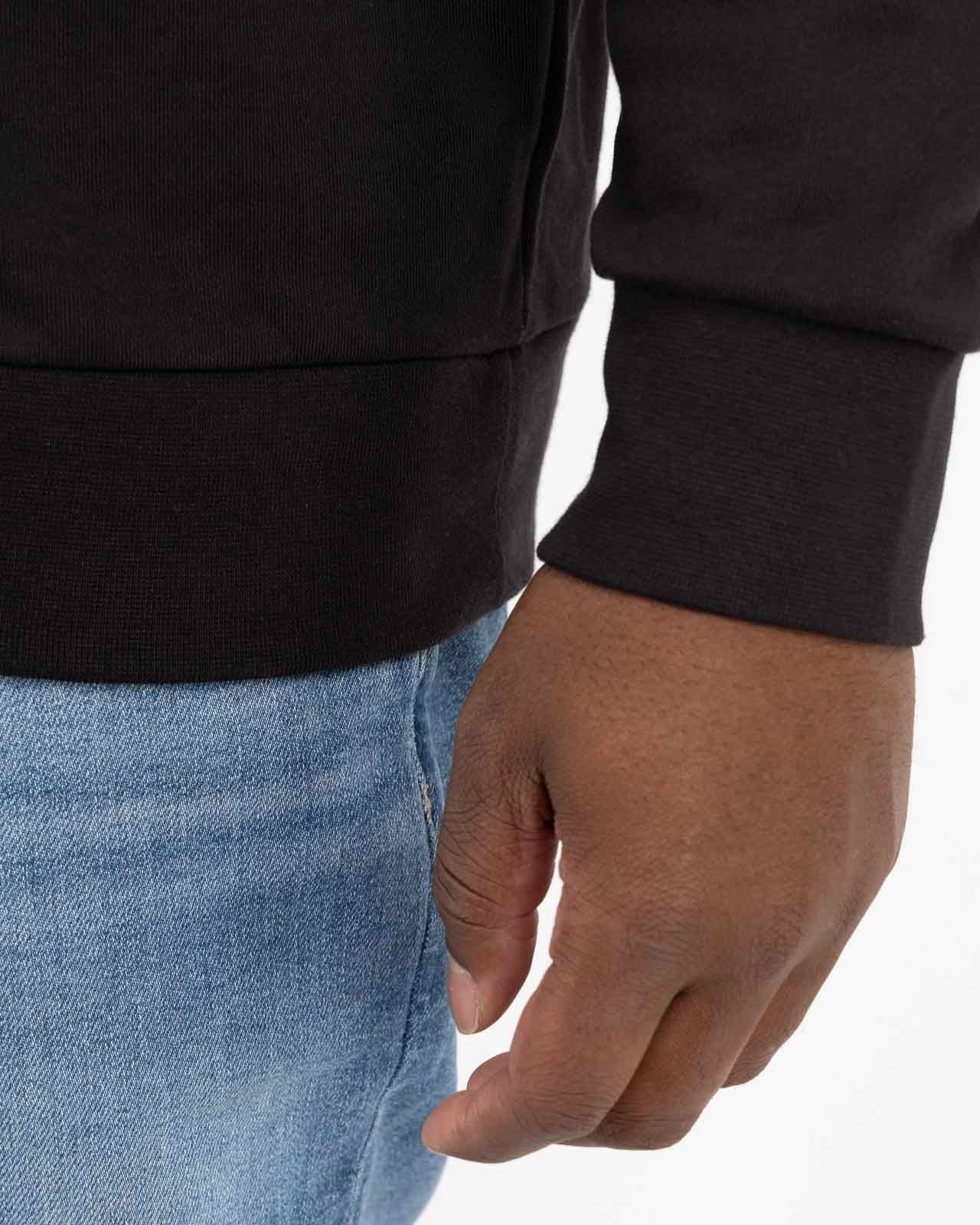 Sweat col rond grande taille noir