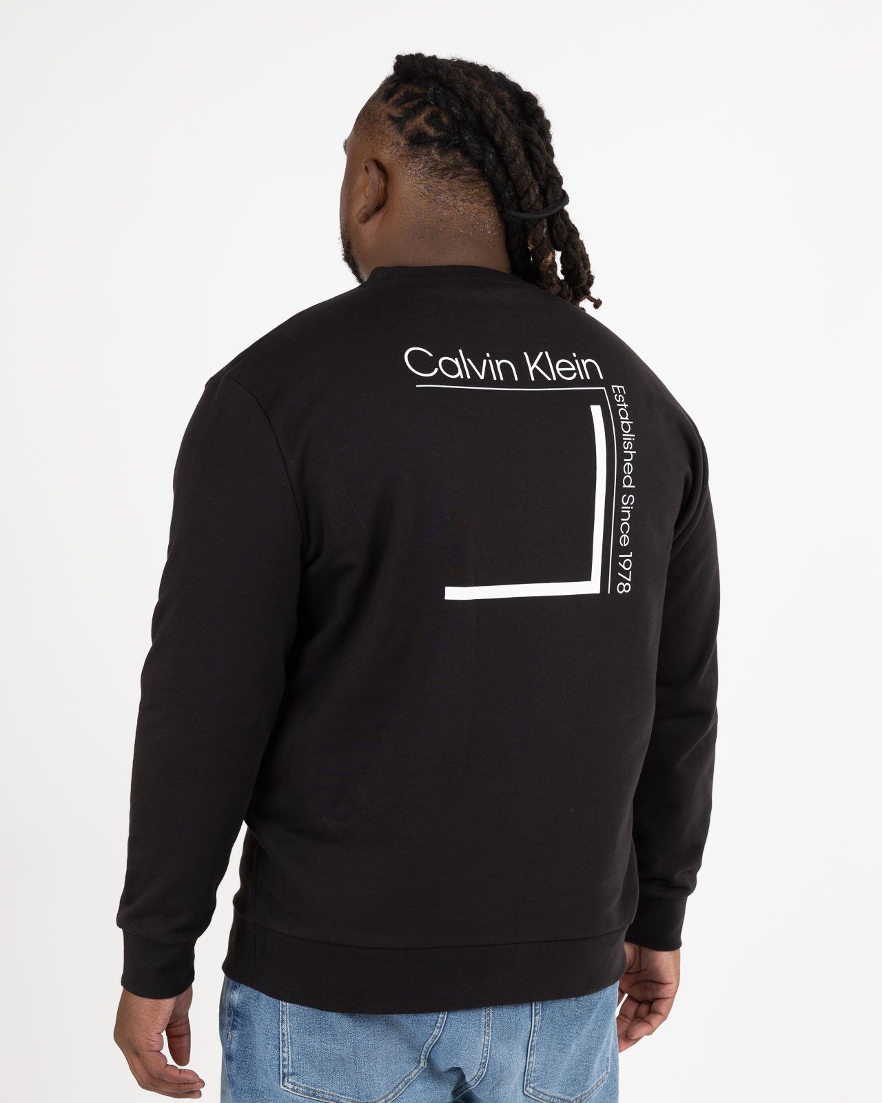 Sweat col rond grande taille noir