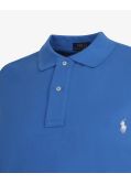 Polo piqué pour homme grand bleu moyen