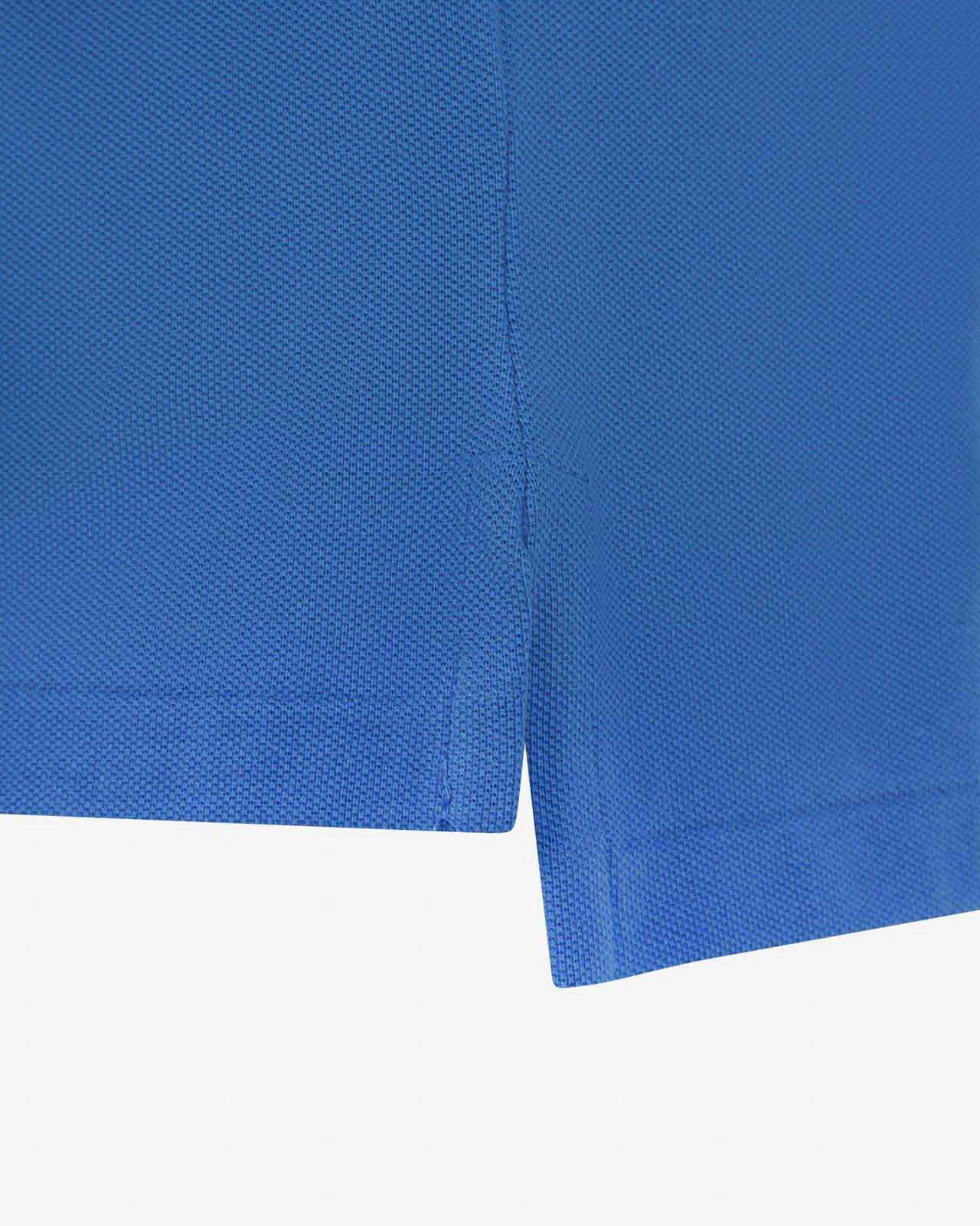Polo piqué pour homme grand bleu moyen