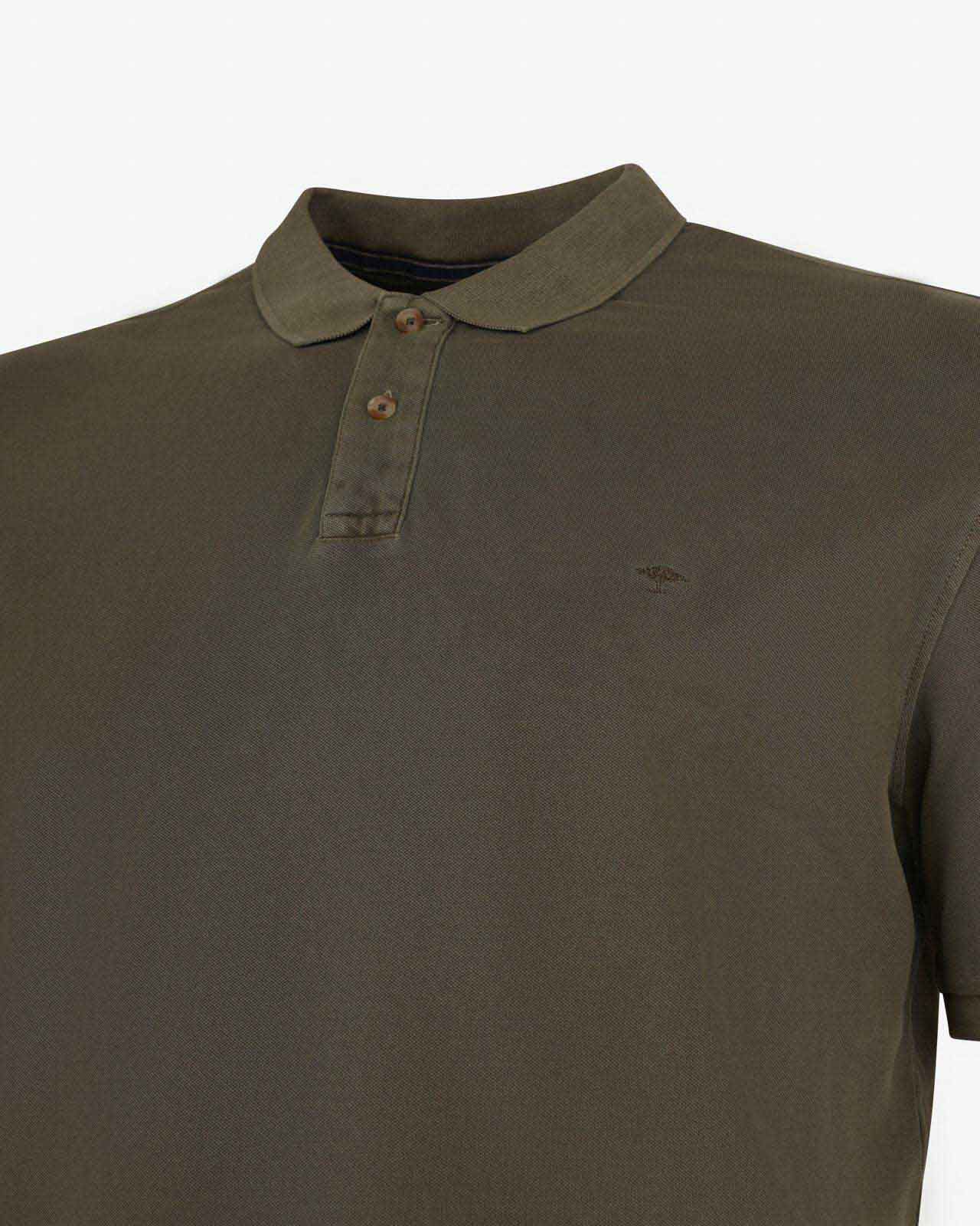 Polo délavé pour homme grand vert kaki