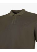 Polo délavé pour homme grand vert kaki