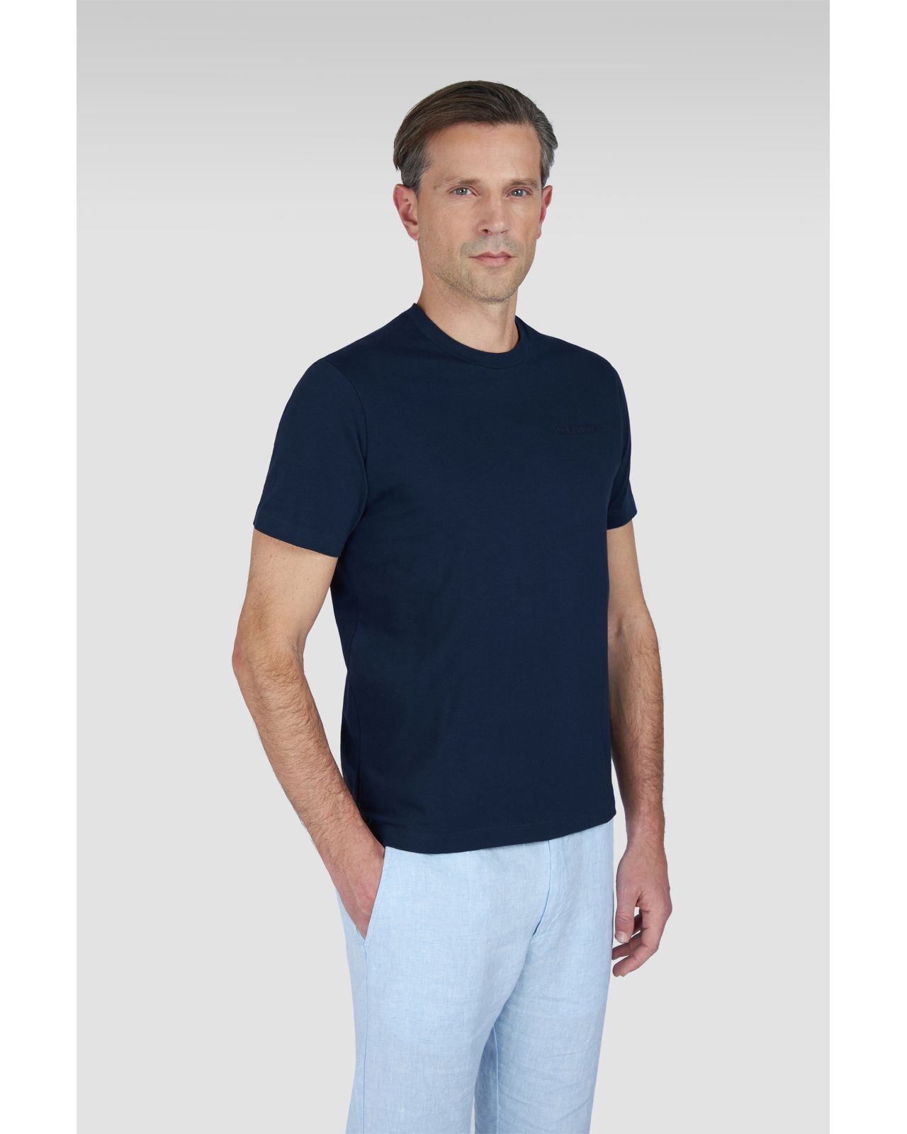 T-shirt jersey grande taille bleu marine