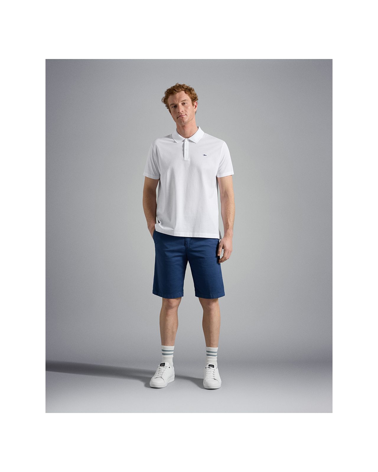 Polo piqué grande taille blanc