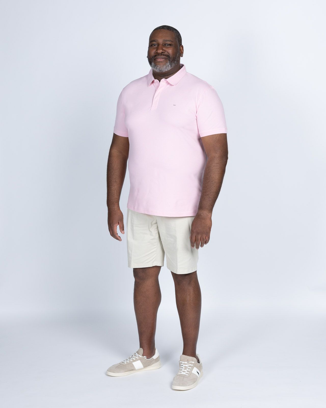 Polo uni grande taille rose