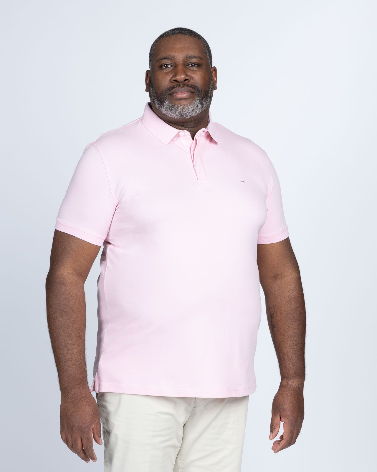 Polo uni grande taille rose
