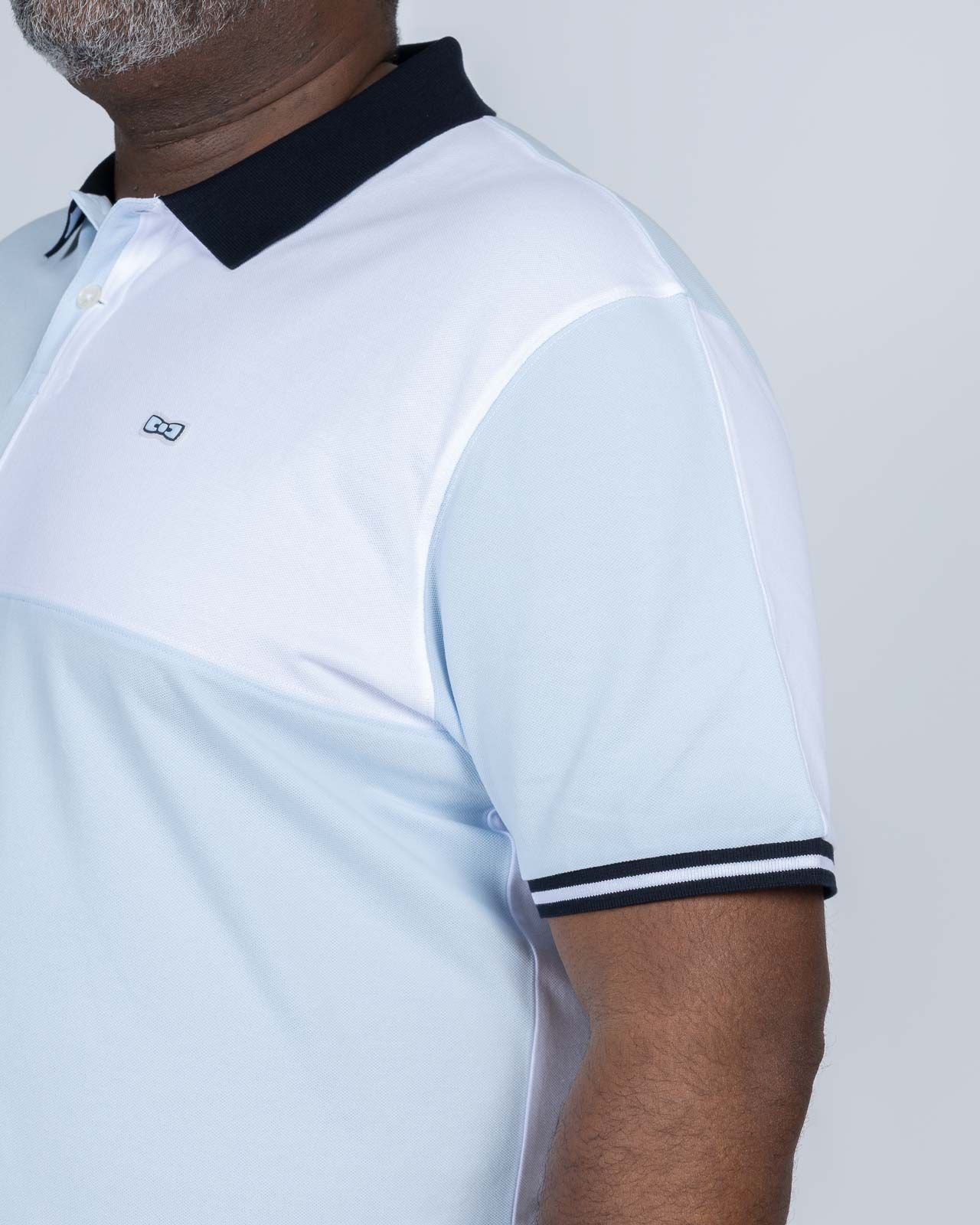 Polo piqué barbarian grande taille bleu