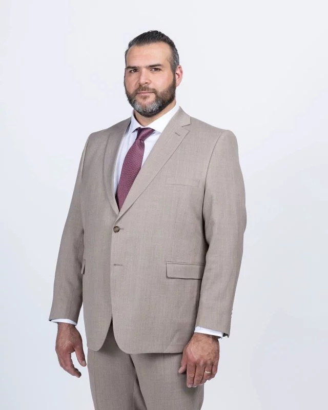 Veste de costume en lin grande taille taupe