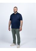 Polo mercerisé grande taille bleu marine
