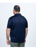 Polo mercerisé grande taille bleu marine