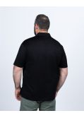 Polo mercerisé grande taille noir