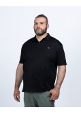 Polo mercerisé grande taille noir