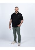 Polo mercerisé grande taille noir