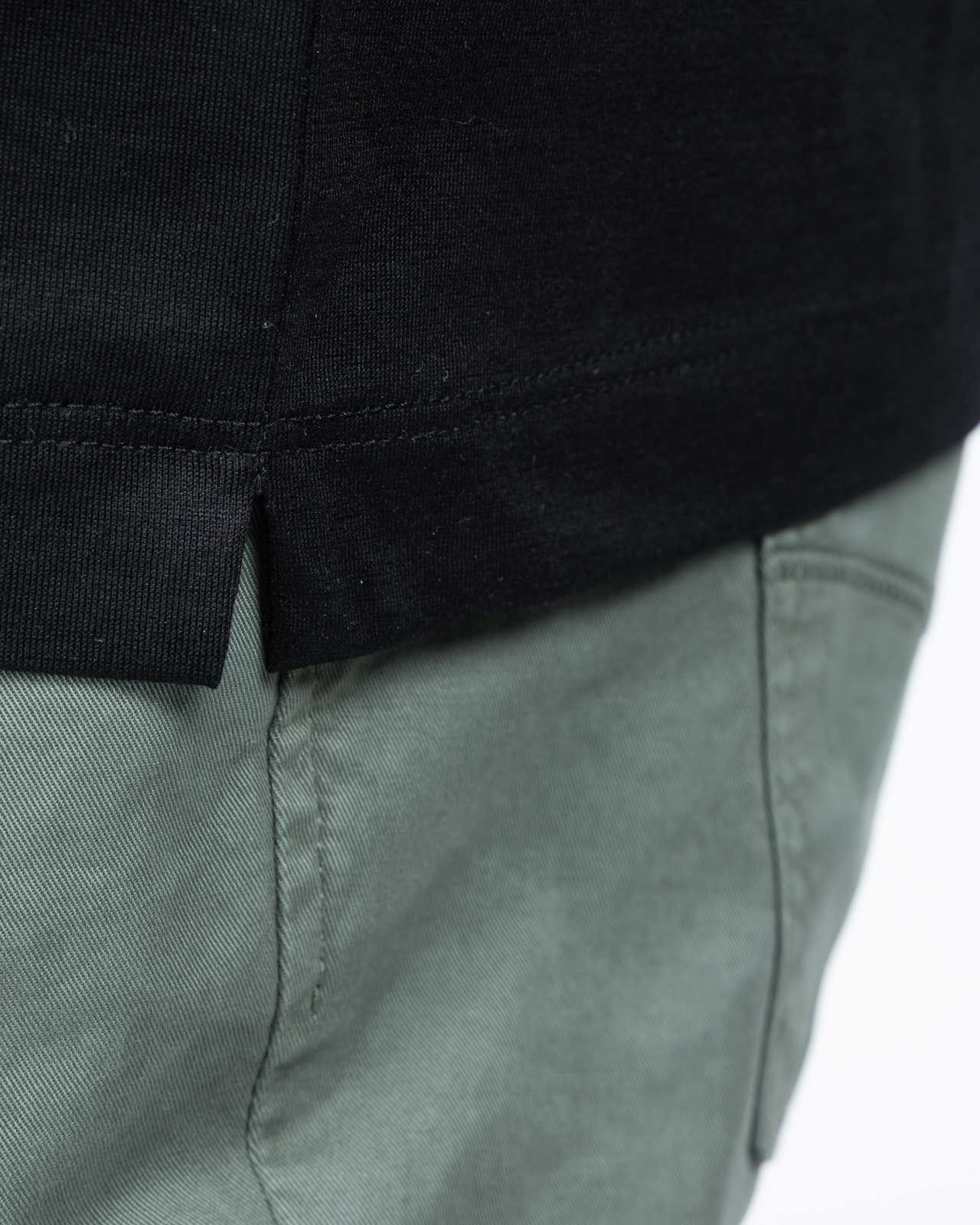 Polo mercerisé grande taille noir