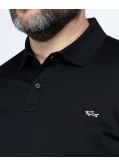 Polo mercerisé grande taille noir