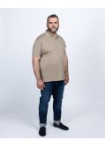 Polo piqué grande taille beige