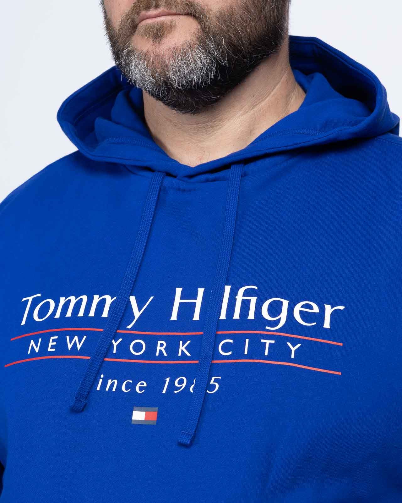 Sweat à capuche grande taille bleu marine