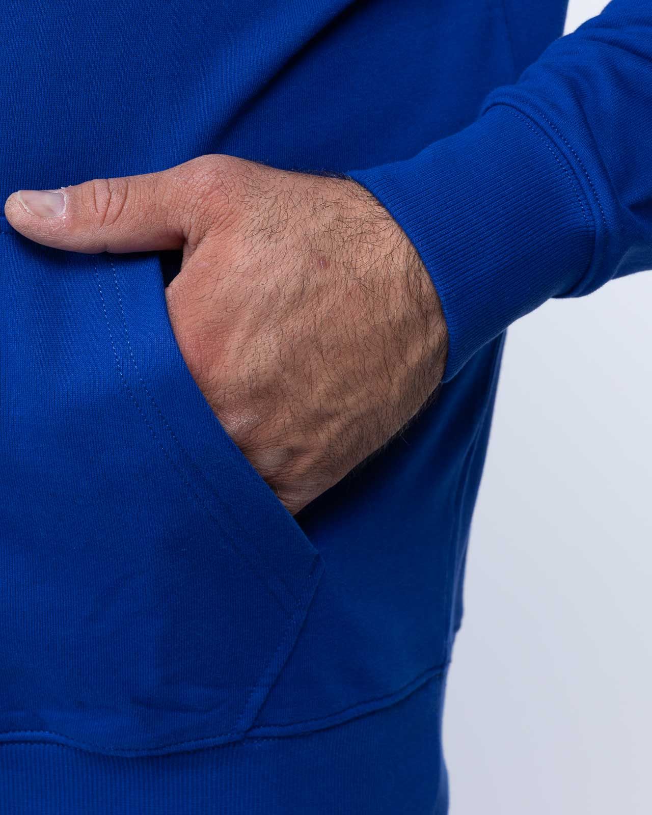 Sweat à capuche grande taille bleu marine