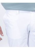 Pantalon chino en satin grande taille blanc