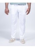 Pantalon chino en satin grande taille blanc