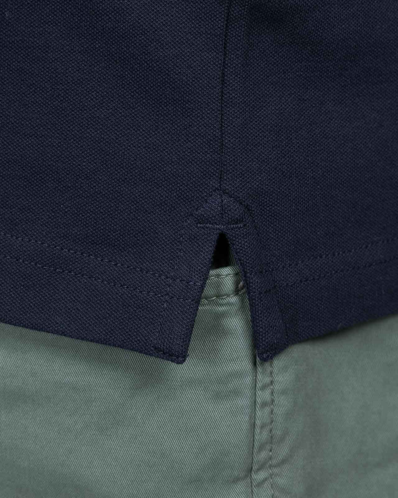 Polo uni grande taille bleu marine