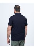 Polo uni grande taille bleu marine