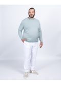 Pull oxford grande taille gris