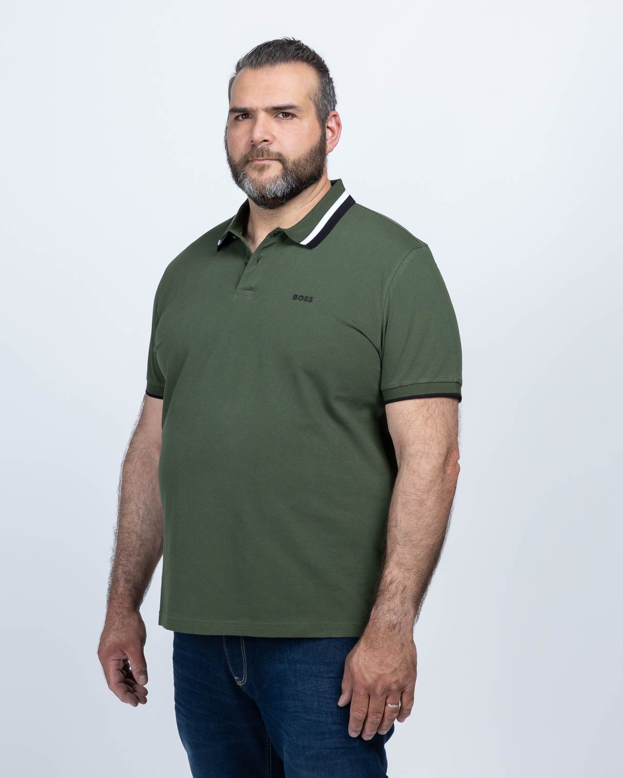 Polo Paddy grande taille vert foncé