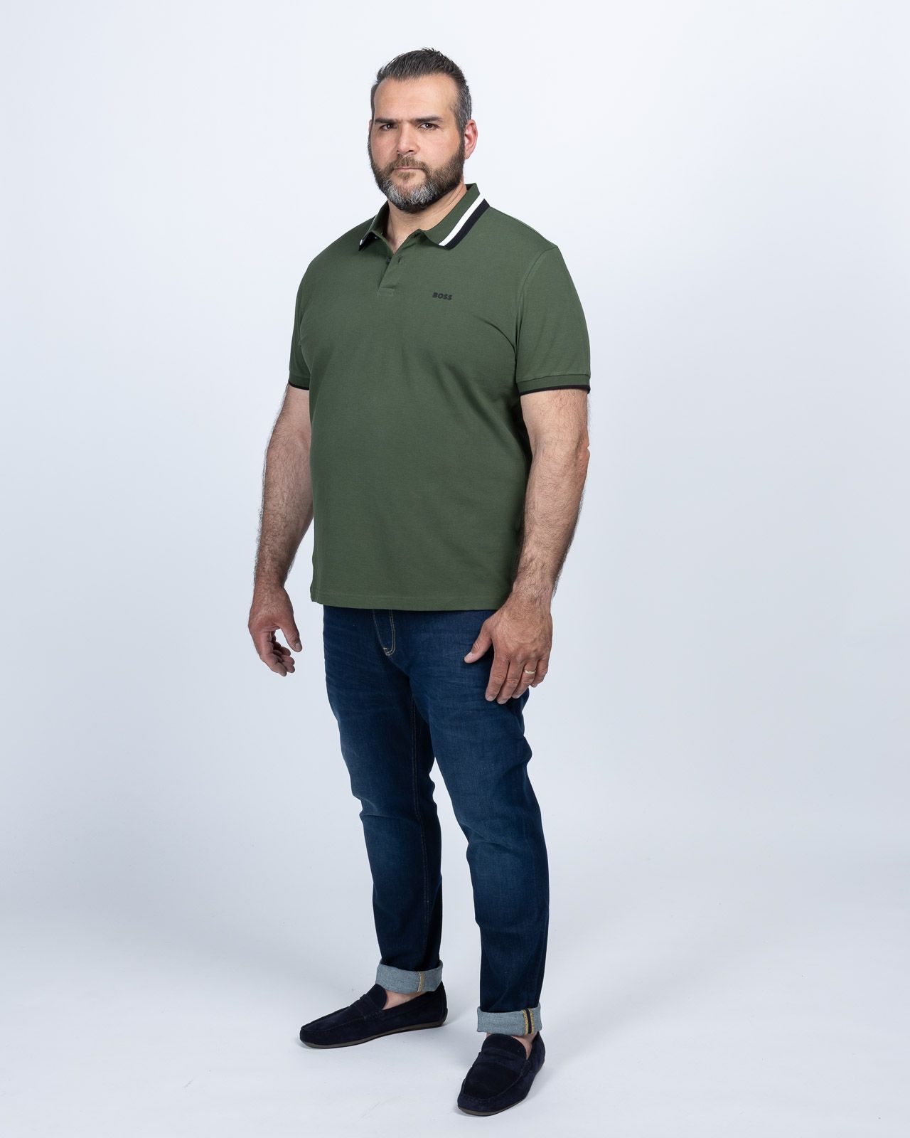 Polo Paddy grande taille vert foncé