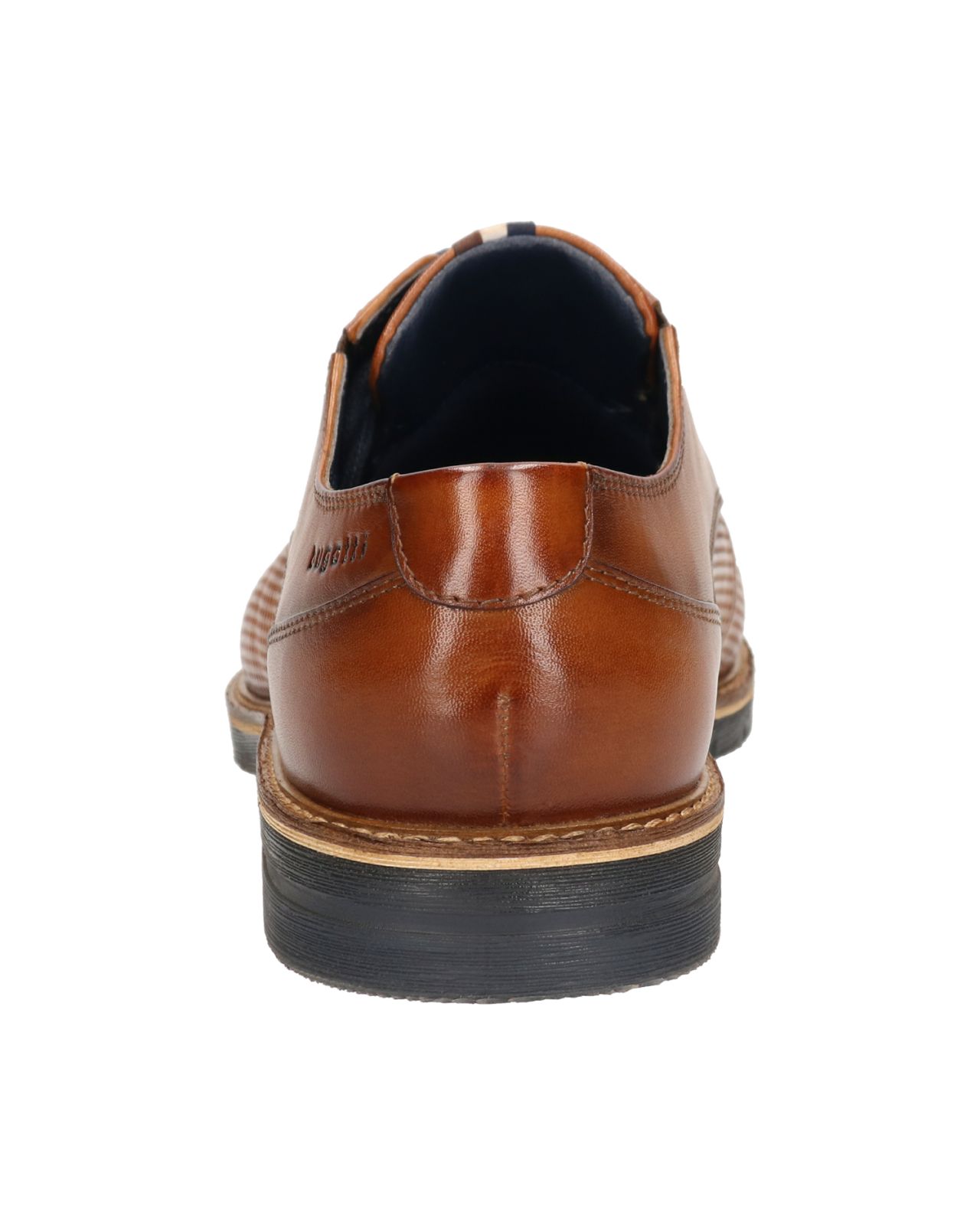 Chaussures en cuir grande taille cognac