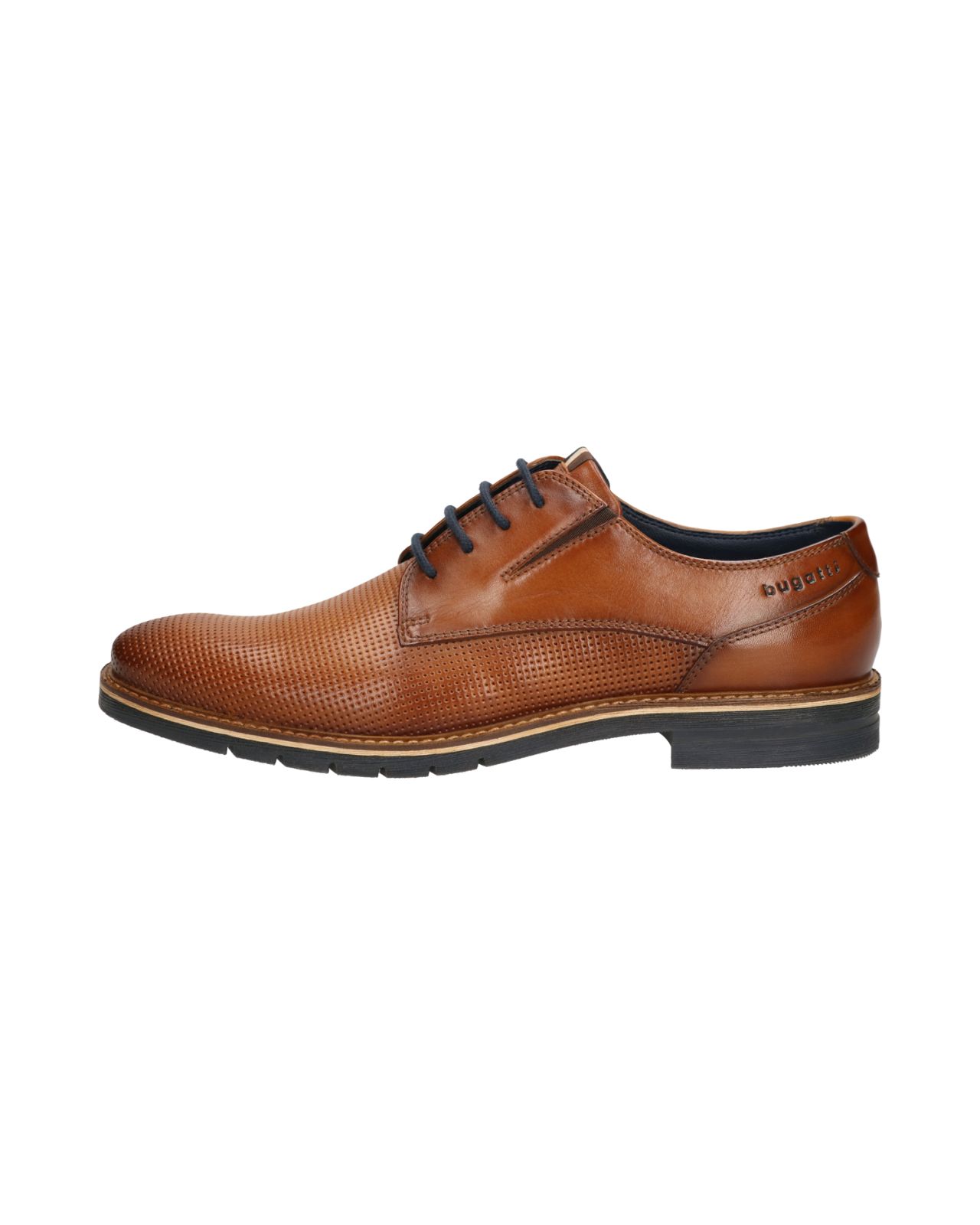 Chaussures en cuir grande taille cognac