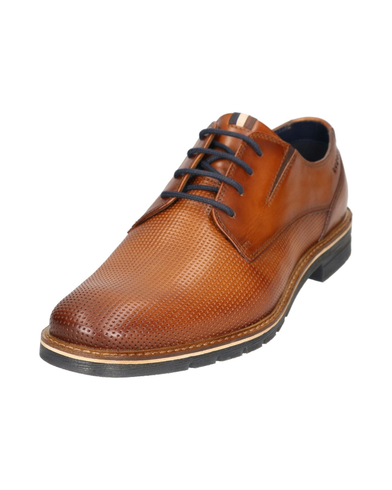 Chaussures en cuir grande taille cognac