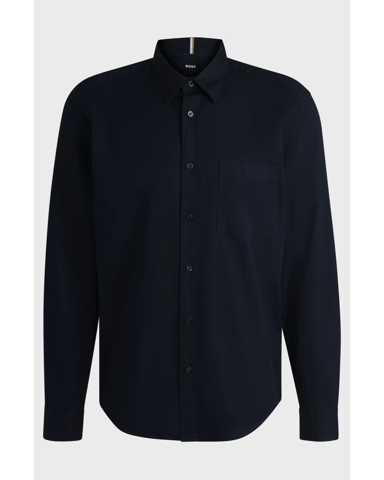 Chemise en twill grande taille bleu marine