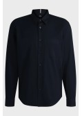 Chemise en twill grande taille bleu marine