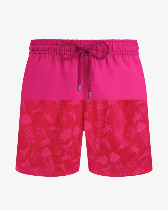 Short de bain Moorea grande taille rose fuchsia