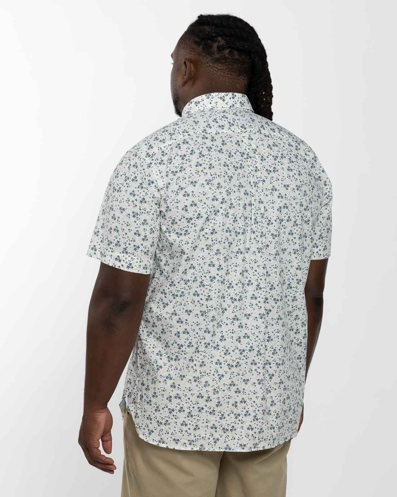 Chemisette fleurie grande taille beige