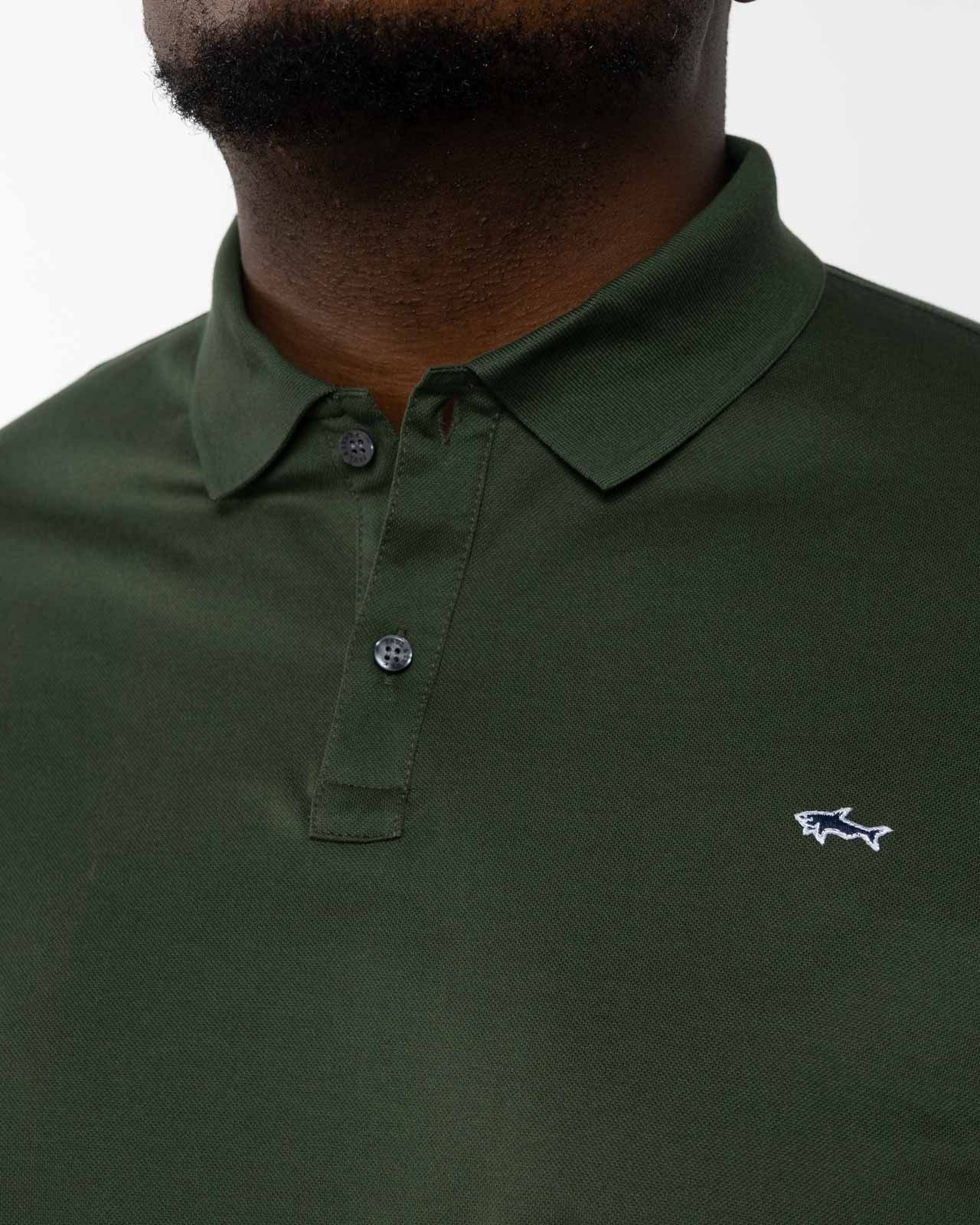 Polo piqué grande taille vert kaki