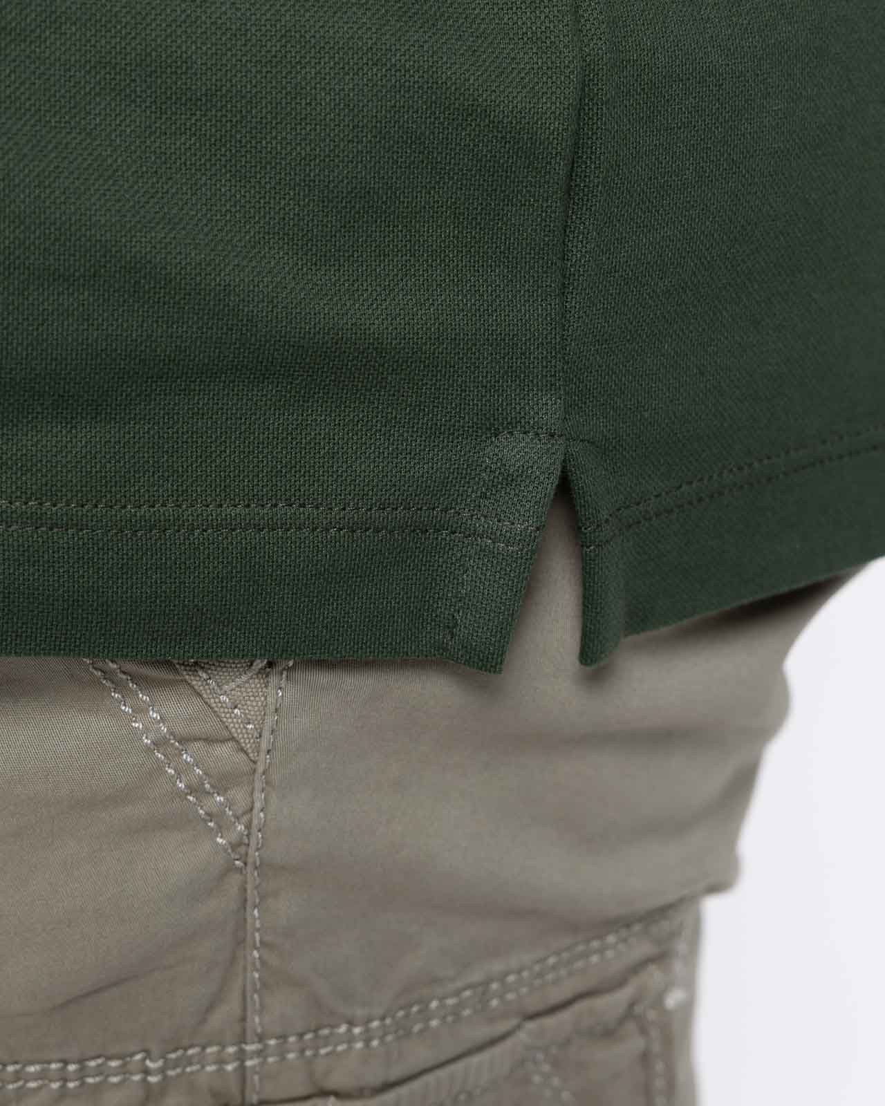 Polo piqué grande taille vert kaki