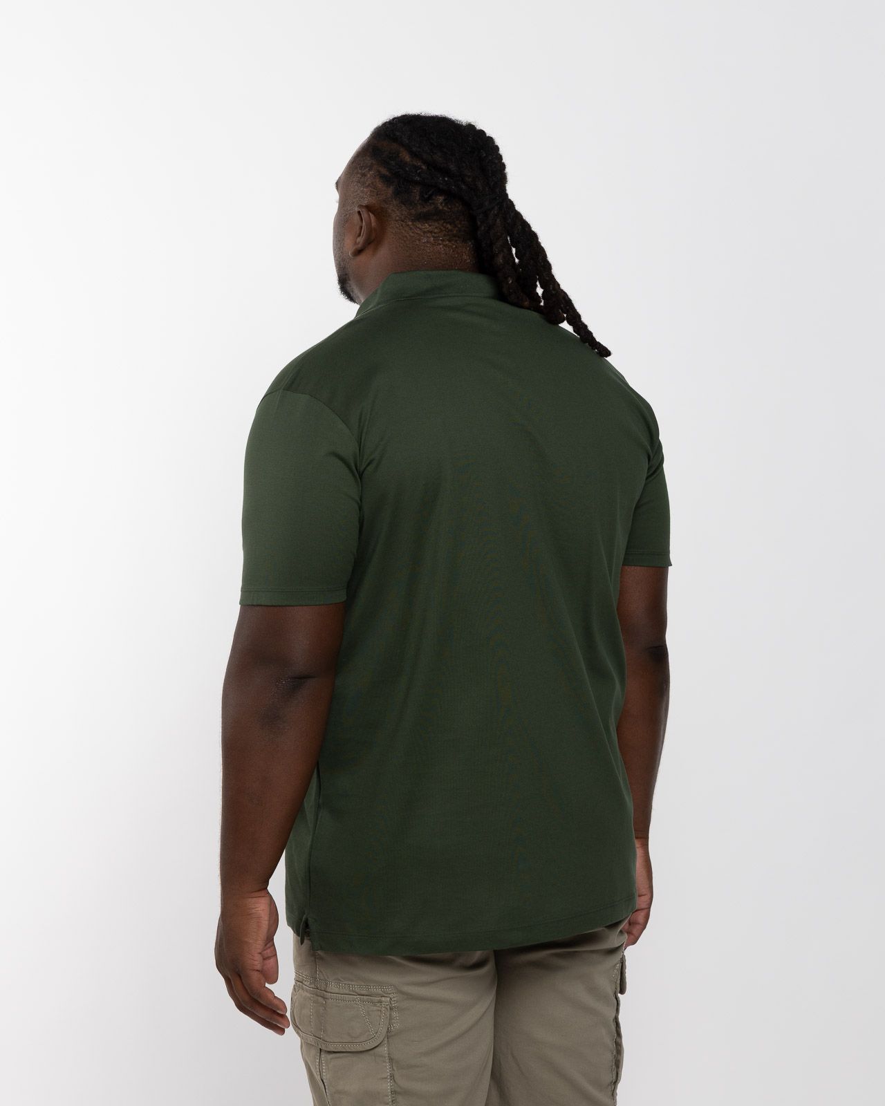 Polo piqué grande taille vert kaki