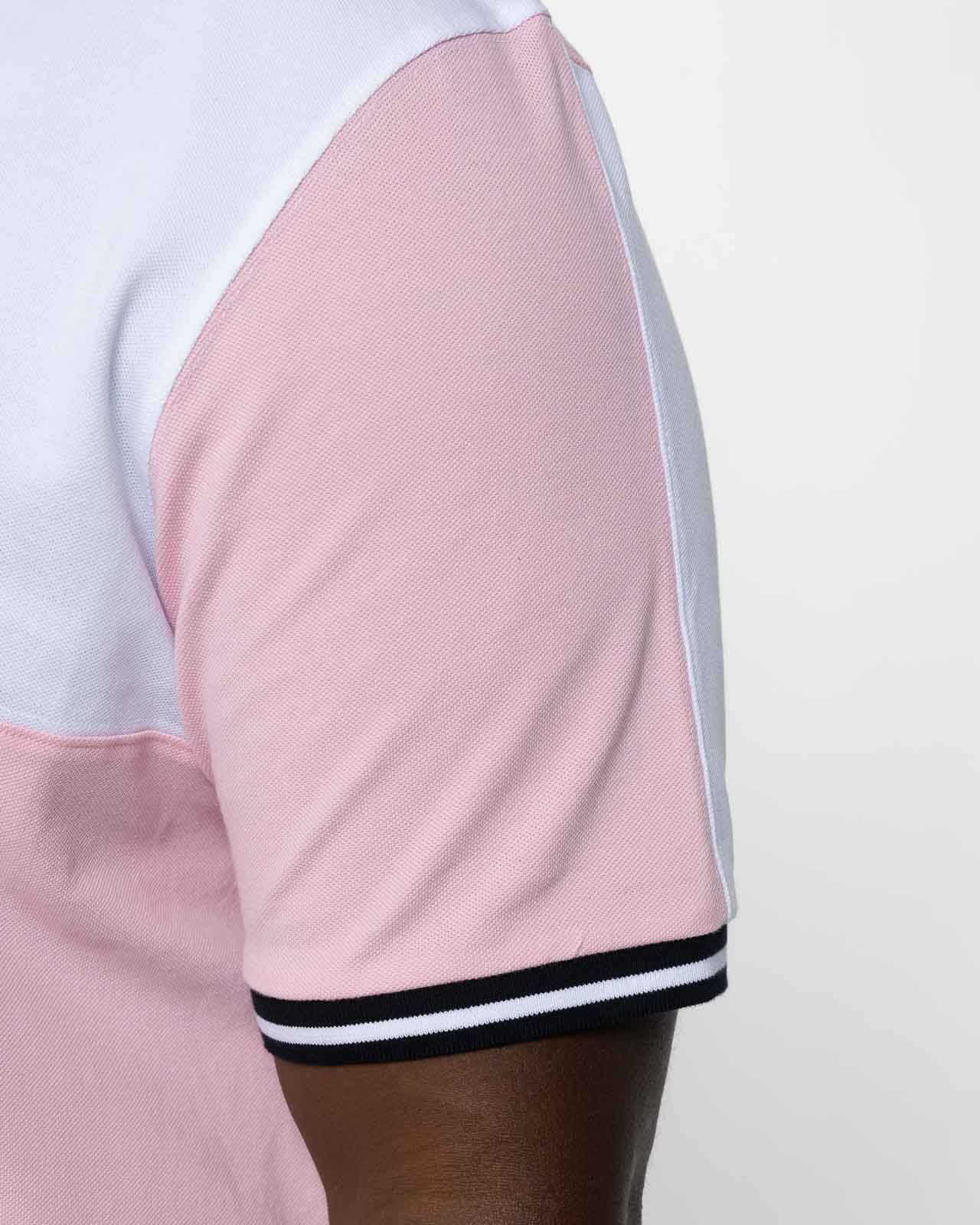 Polo piqué barbarian grande taille rose