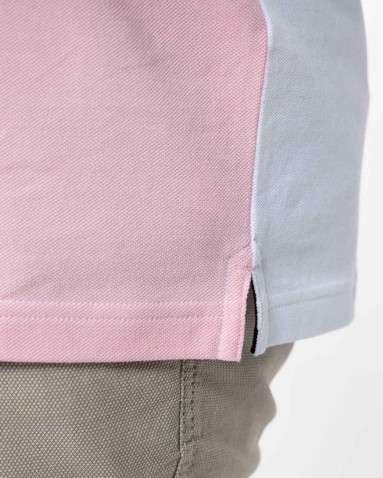 Polo piqué barbarian grande taille rose