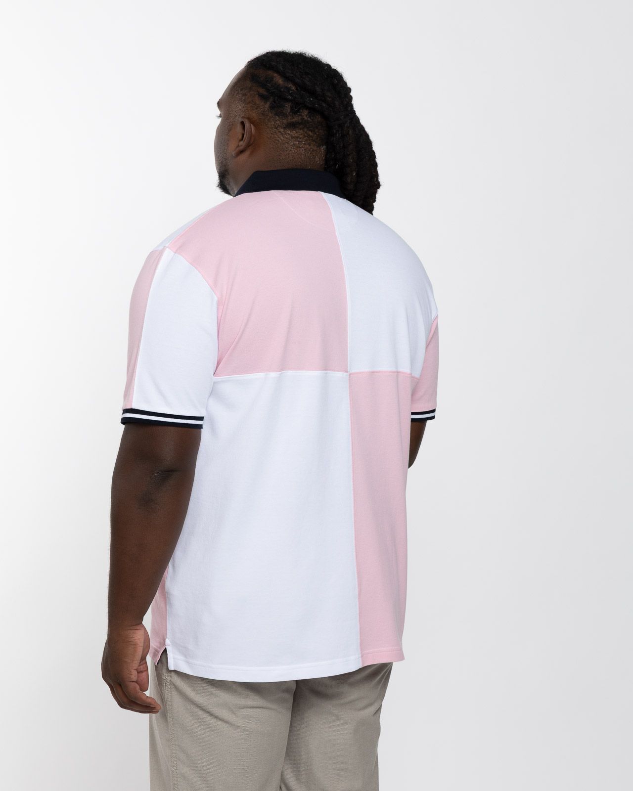 Polo piqué barbarian grande taille rose