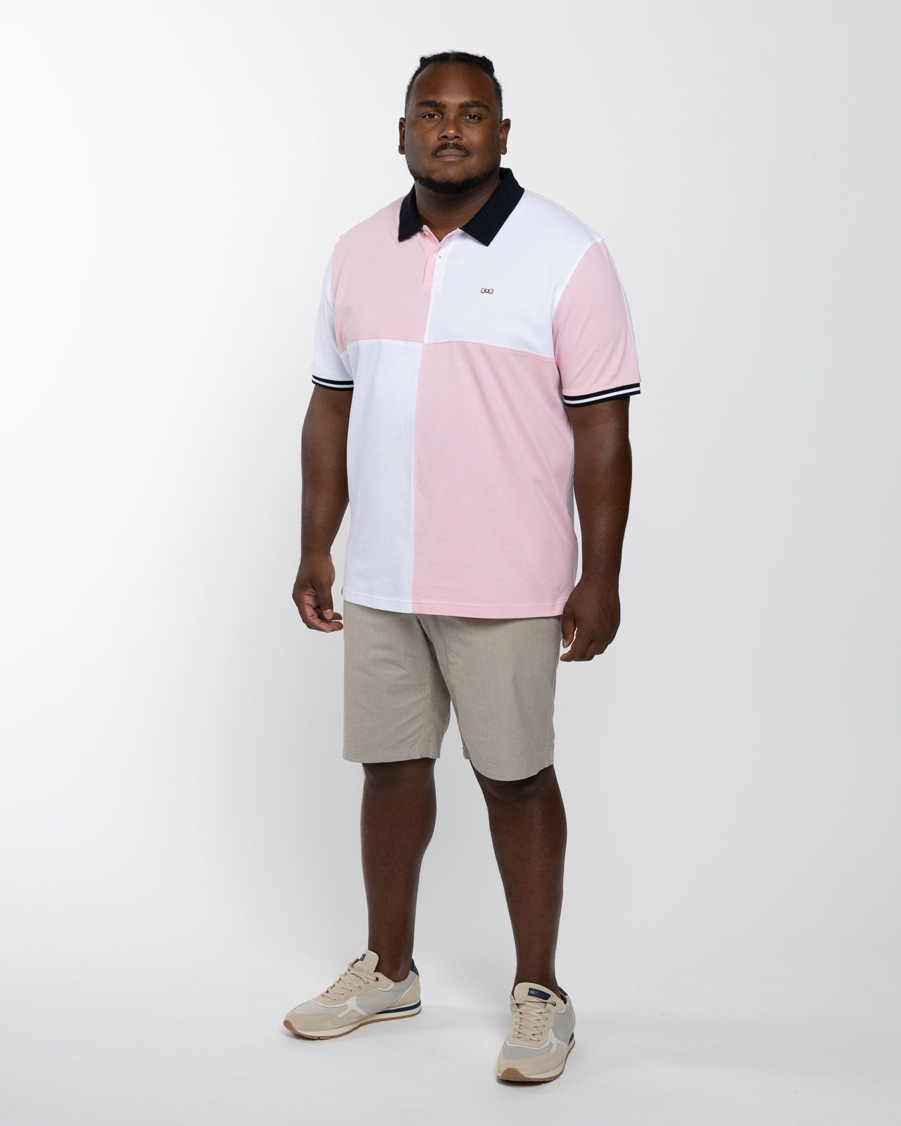 Polo piqué barbarian grande taille rose