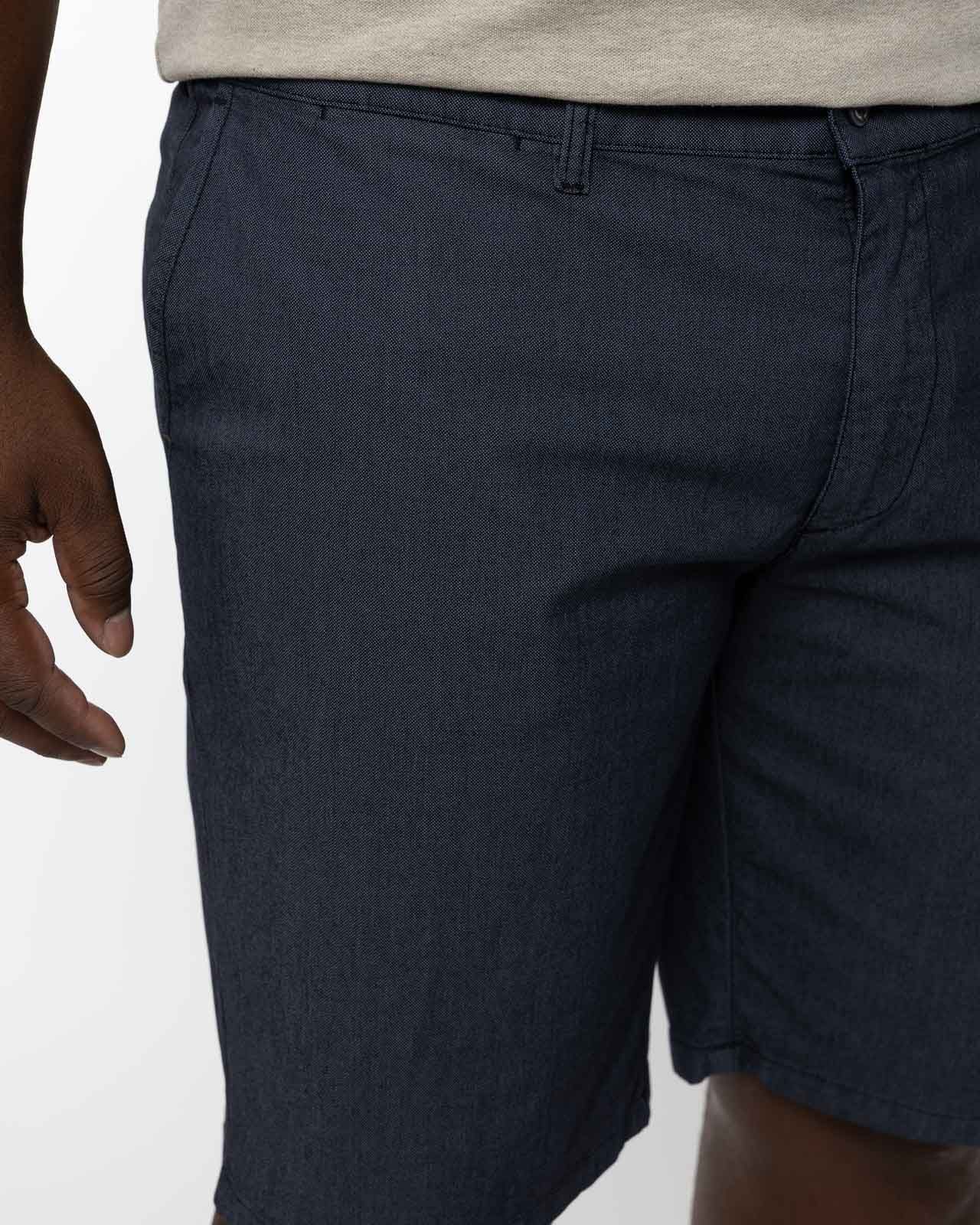 Short chino grande taille bleu marine