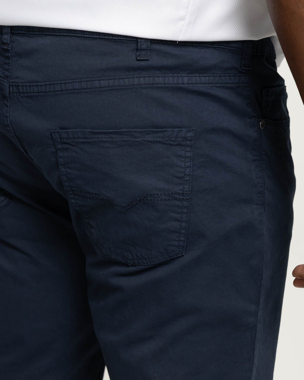 Short 5 poches grande taille bleu marine