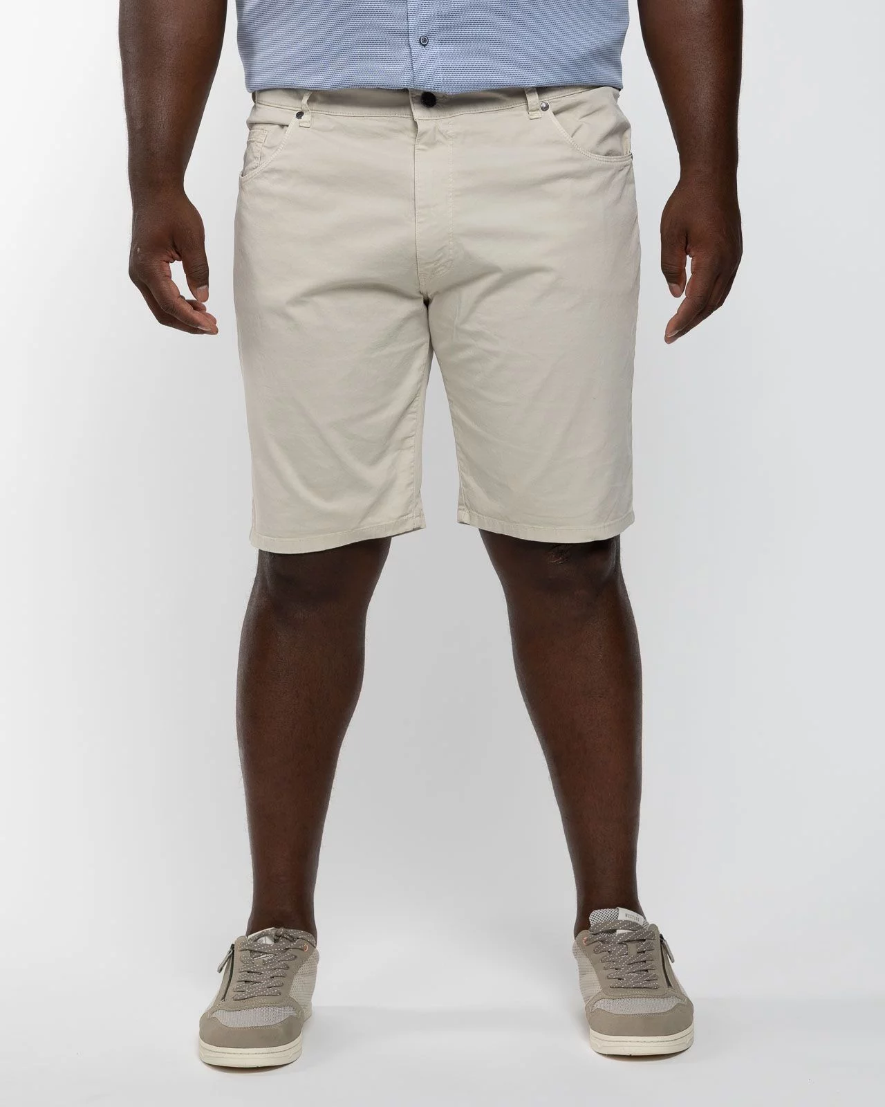 Short 5 poches grande taille beige