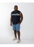 Short cargo grande taille bleu