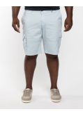 Short cargo grande taille bleu ciel