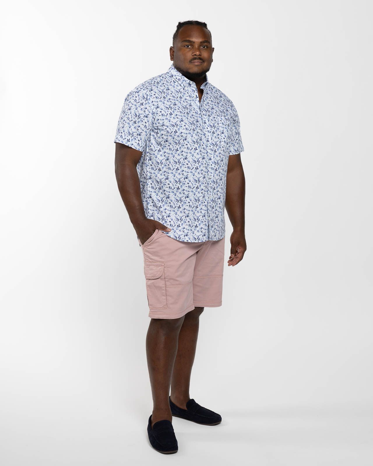 Short cargo grande taille vieux rose