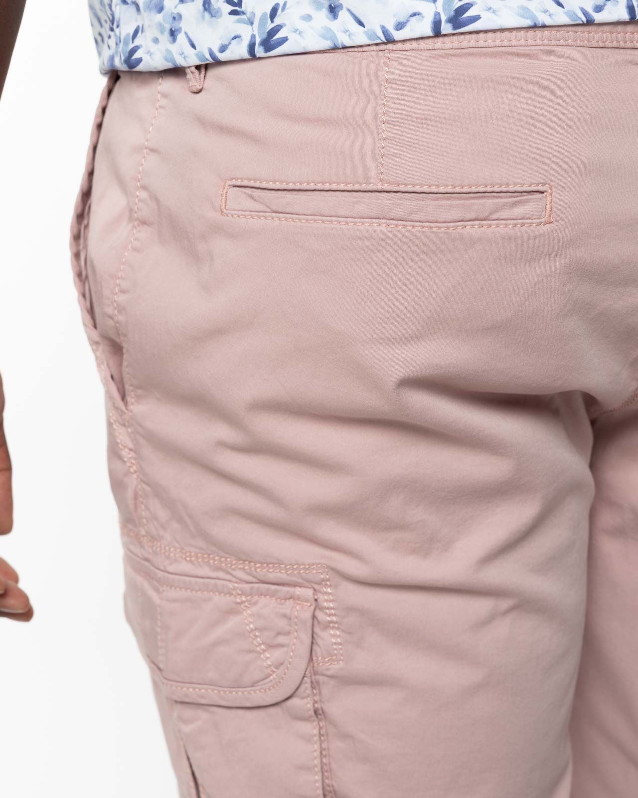 Short cargo grande taille vieux rose